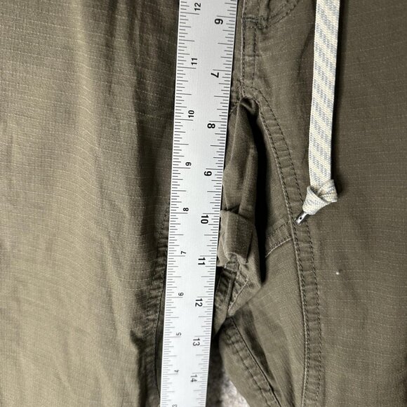 Vuori‎ Ripstop Pants Mens Olive Green Drawstring Tapered Jogger Zip Pocket V412 - Picture 3 of 9